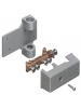 Arlington GBB5P - 6 to 2 Grounding Electrode Intersystem Grounding Bridges with PVC Adapter - Bronze (Bridge) / Paintable Plastic (Cover)